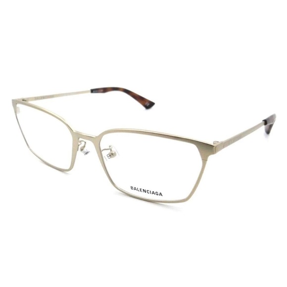 BALENCIAGA MATTE SILVER OPTICAL EYEGLASSES BB0085O - Picture 1 of 6